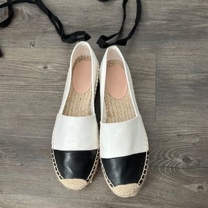 J.Crew Espadrille Cap Toe Tie Up Flat
